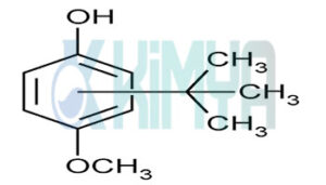 Butil Hidroksi Anisol Kimyasal yapı: